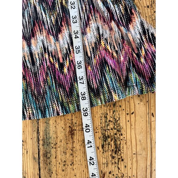 En Focus Studio Multicolor Chevron Print Cap Sleeve Dress Womens 8 Polyester - Picture 7 of 7